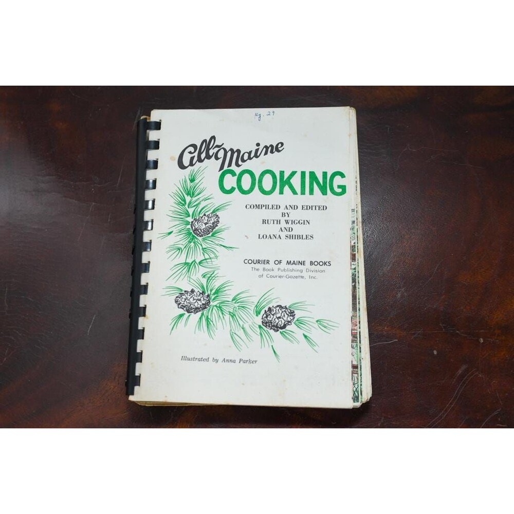 Vintage All Maine Cooking Cookbook Spiral Bound 1976 Ruth Wiggin